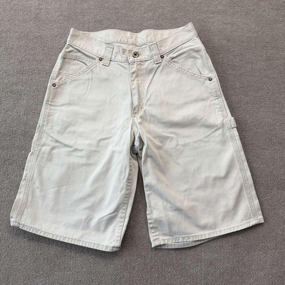 Vintage Lee Dungarees Cream/White Skater Baggy Loose Y2K Carpenter Pants 30 L